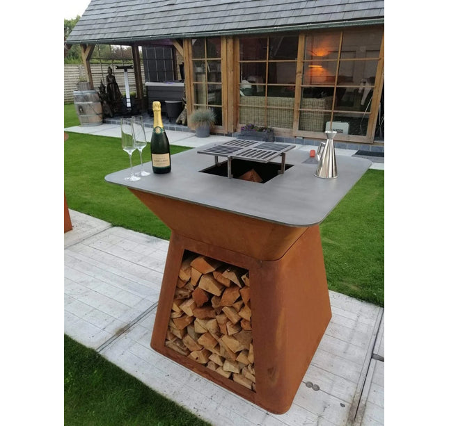 Meyerfire BBQ Ø100 met houtopslag Ø100*H100 cm