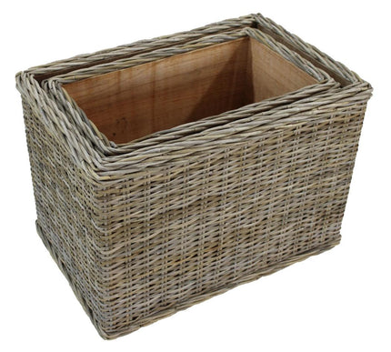 Houtmand rechthoekig op wieltjes