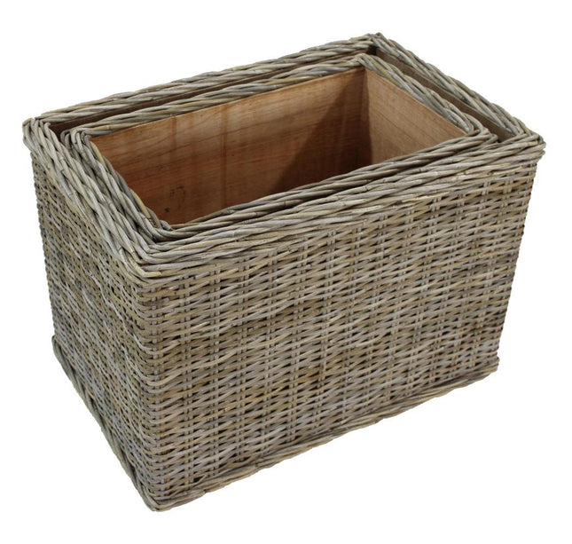 Houtmand rechthoekig op wieltjes