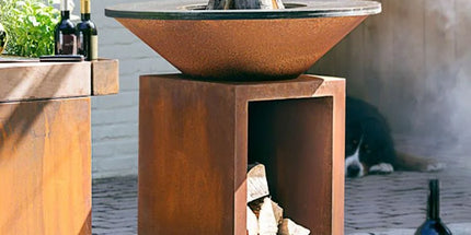 Meyerfire BBQ Ø100 met houtopslag Ø100*H100cm