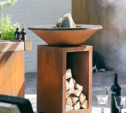 Meyerfire BBQ Ø100 met houtopslag Ø100*H100cm