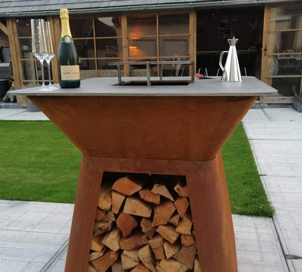 Meyerfire BBQ Ø80 met houtopslag Ø80*H100 cm