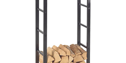 Houtstapelrek zwart 150x80x25