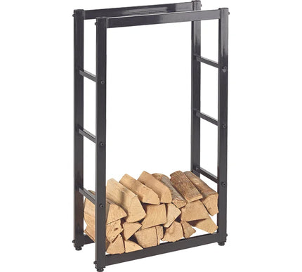 Houtstapelrek zwart 150x80x25