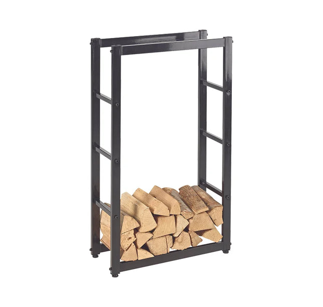 Houtstapelrek zwart 150x80x25