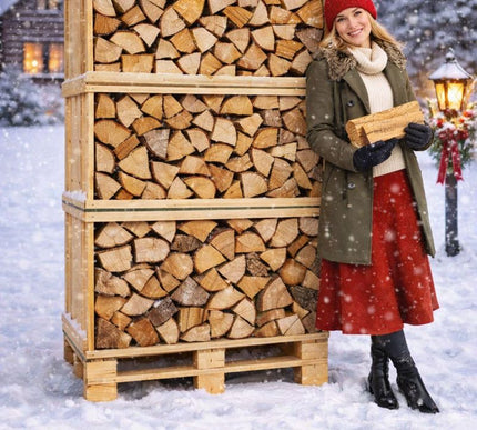 1 Pallet ovengedroogd mix Eik/Beuk/Es 2m3 +/-30cm