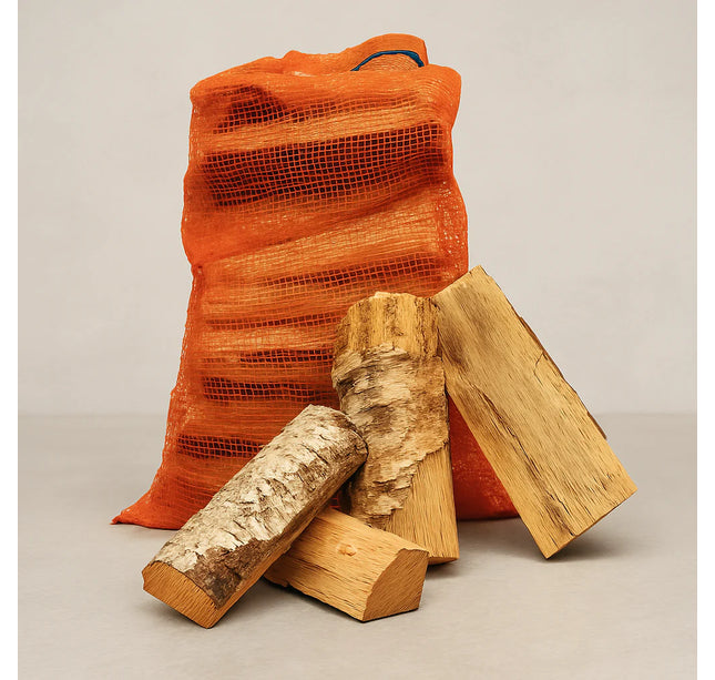 Afhaalproduct - Berk ovengedroogd Brandhout in netzak 40L