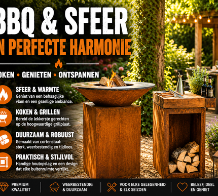 Combi Meyerfire BBQ Ø80+Butcher block