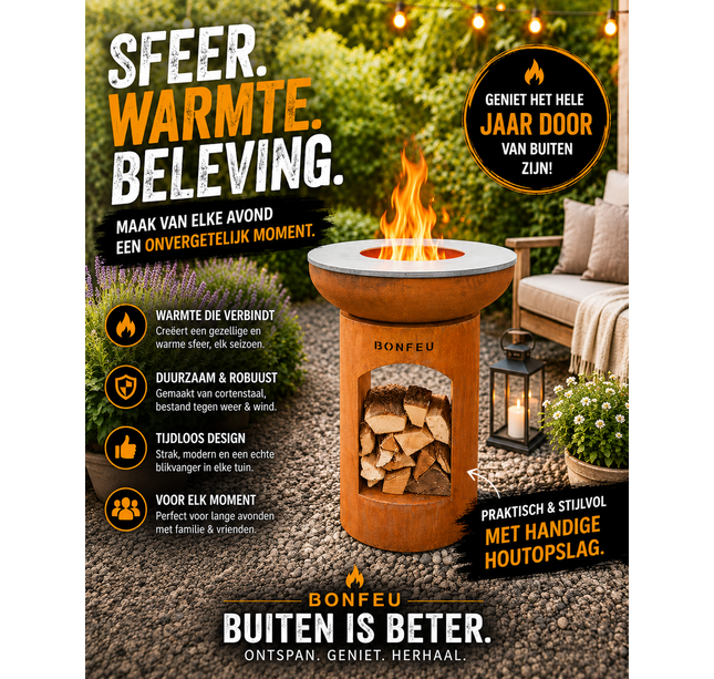 Bonfeu Ø80 open tuinvuur
