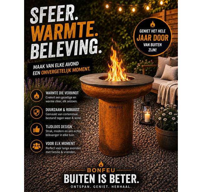 BonFeu BonBiza Ø100 XL Cortenstaal