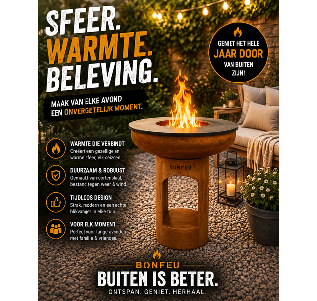 Bonfeu Ø100 XL open tuinvuur