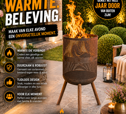 Vuurkorf BonVes 45 Roest (Hoogte 100)