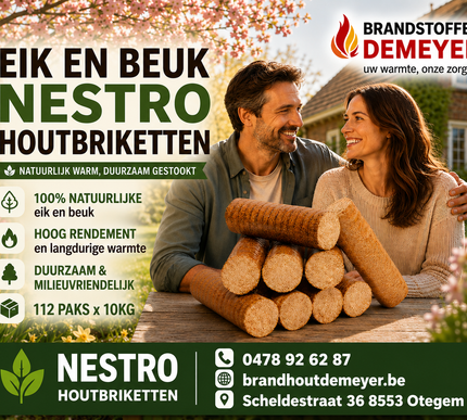 2 PAL NESTRO CHÊNE/HÊTRE BRIQUE 96X10KG