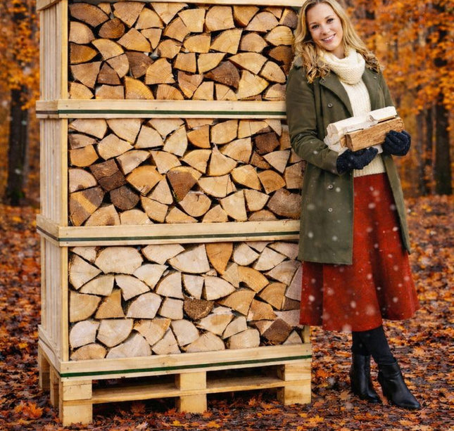 1 Pallet halfdroog mix Eik/Beuk/Es 2m3 +/-30cm