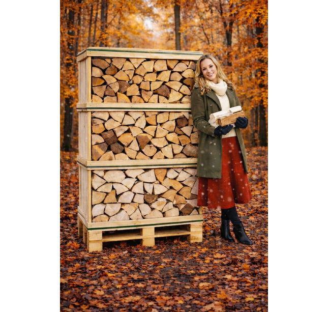 1 Pallet halfdroog mix Eik/Beuk/Es 2m3 +/-30cm