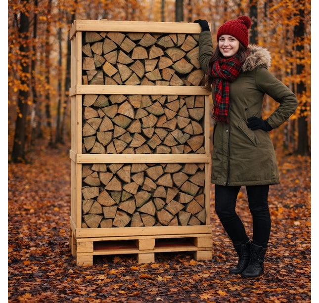 1 Pallet halfdroog eik 2m3 +/-30cm