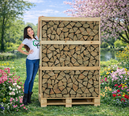 1 palette de bouleau séché au four 2m3 ±30cm