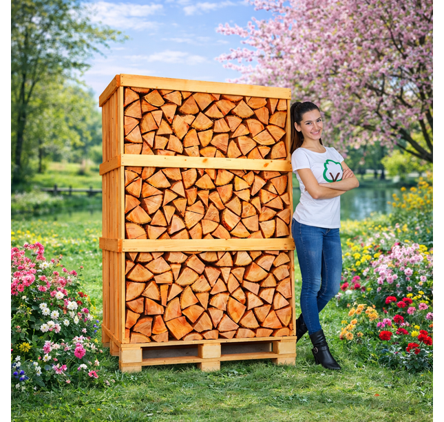 4 palettes de hêtre semi-sec 2m3 +/-30cm