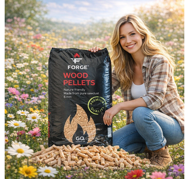 1 Pallet Forge Black Premium houtpellets 84x15kg Uitverkocht