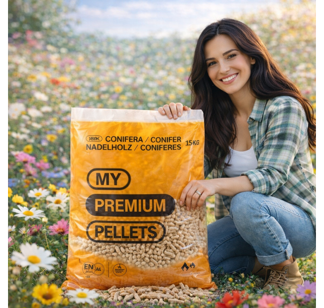 1 Pallet My Premium houtpellets 84x15kg Levering vanaf 01/07 OP=OP