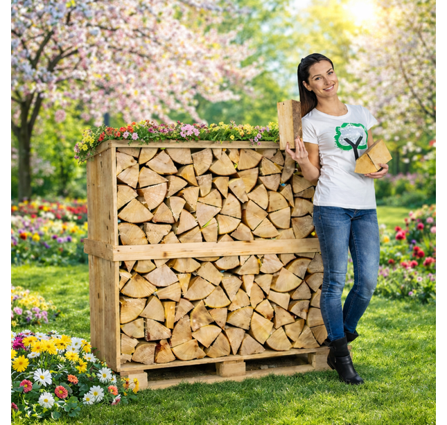 1 pallet Beuk ovengedroogd 1m3-30cm