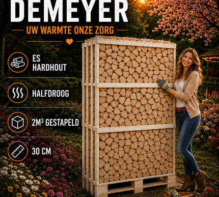 2 Pallet halfdroog Es 2m3 +/-30cm