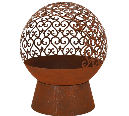 Vuurbal laser cut krullen roest S