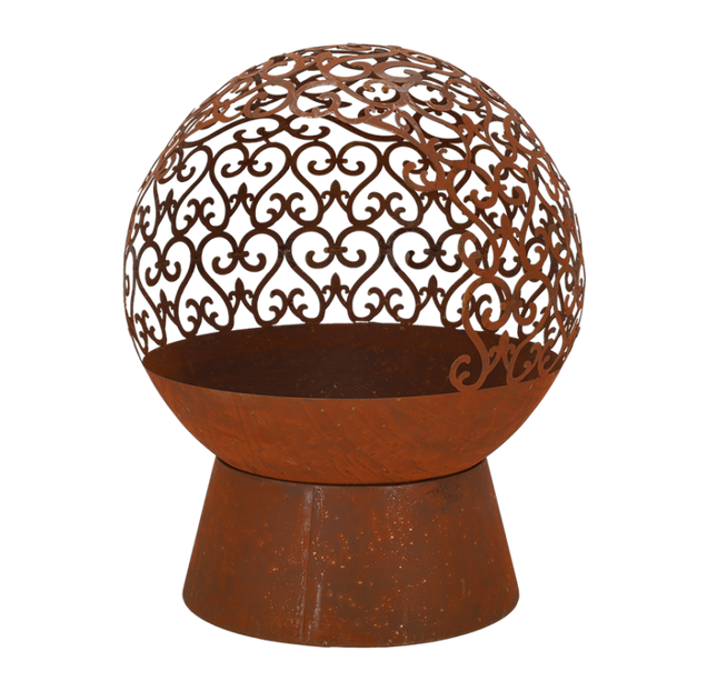 Vuurbal laser cut krullen roest S