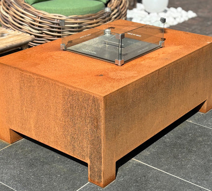 Sfeervolle cortenstalen vuurtafel