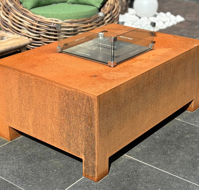 Sfeervolle cortenstalen vuurtafel