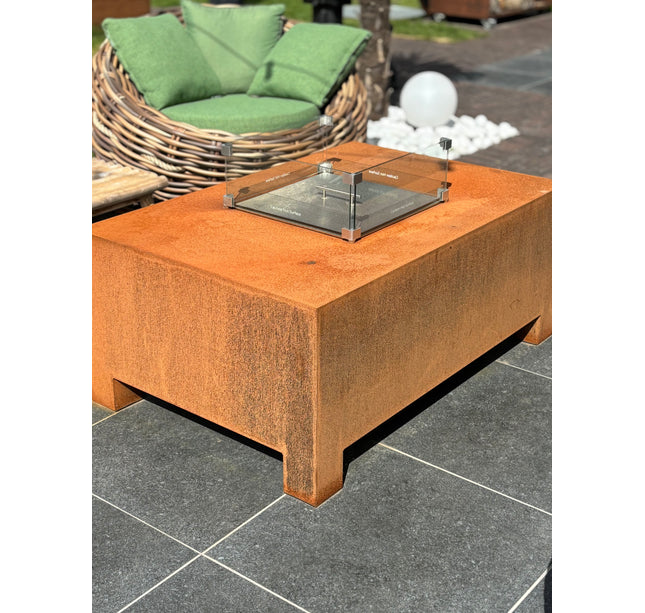 Sfeervolle cortenstalen vuurtafel