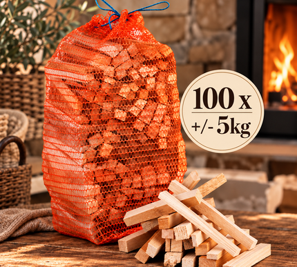 Gestapeld aanmaakhout 100x +/-5kg
