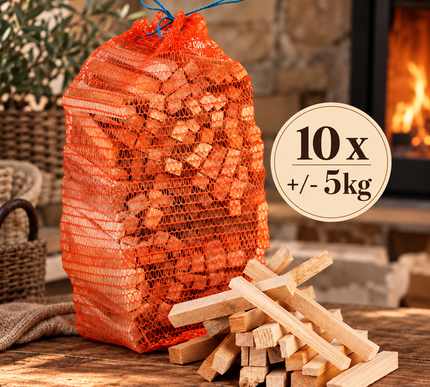 Gestapeld aanmaakhout 10x +/-5kg