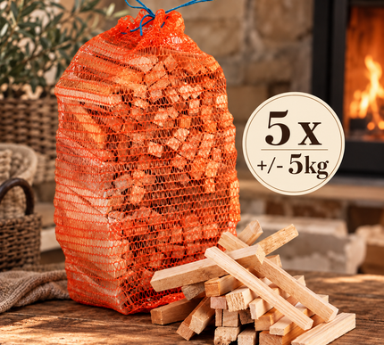 Gestapeld aanmaakhout 5x +/-5kg