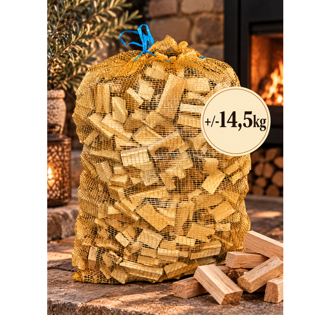 XL zak aanmaakhout blokjes 1x +/- 14,5 kg
