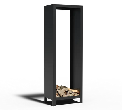Houtopslag in zwart Cortenstaal 60Bx40Dx180H