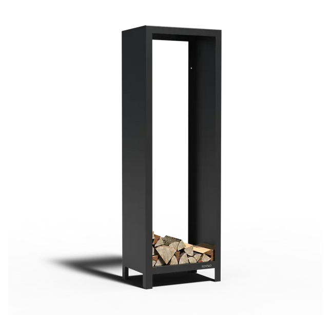 Houtopslag in zwart Cortenstaal 60Bx40Dx180H