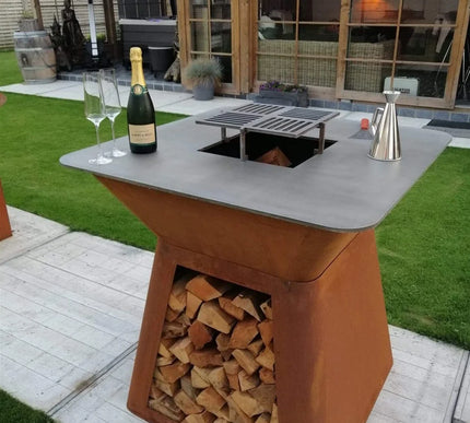 Meyerfire BBQ Ø80 met houtopslag Ø80*H100 cm