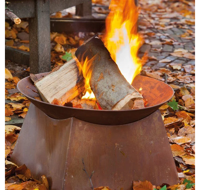 Vuurschaal Roest op voet (rond) Ø 55 cm