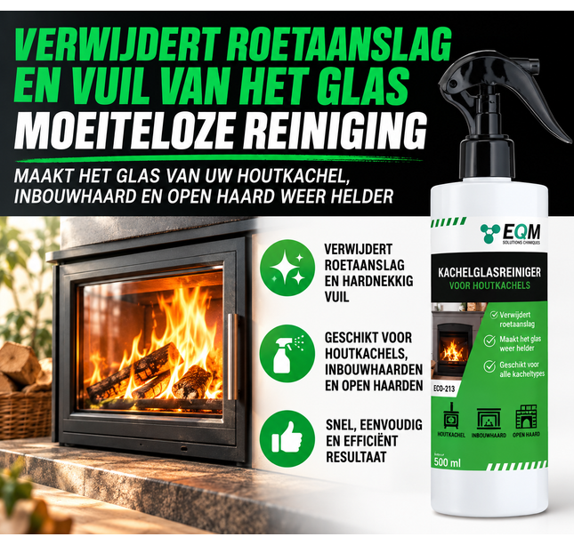 Glasreiniger voor haarden, kachels en ovens 500 ml