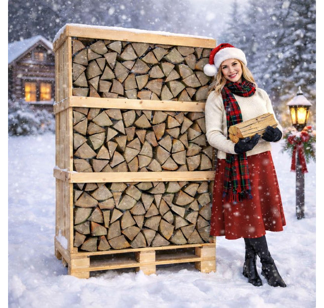 1 Pallet ovengedroogd eik 2m3 +/-30cm Levering vanaf 19/01