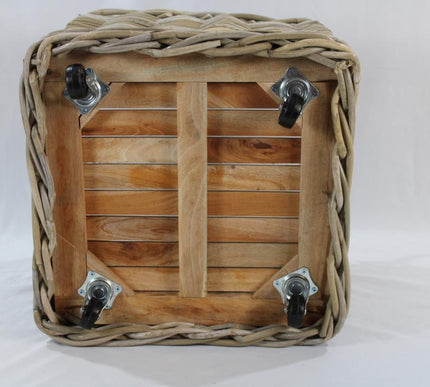 Roues en L pour panier en bois et revêtement en bois