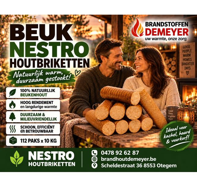 1 PAL NESTRO CHÊNE/HÊTRE BRIQUE 96X10KG