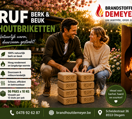 2 PAL RUF BERK/BEUK BRIKETTEN 192X10KG