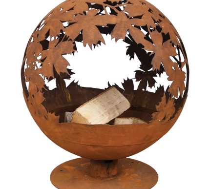 Vuurbal lasercut bladeren roest