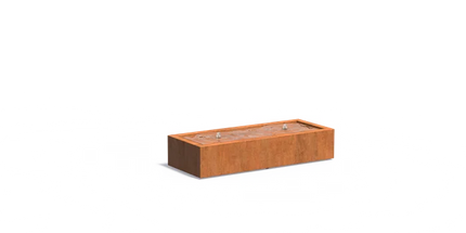 Waterfontein in cortenstaal met verlichting 200x80x40cm