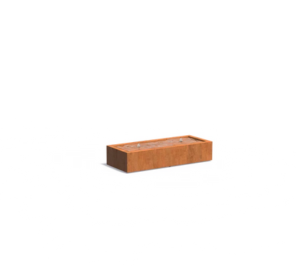 Waterfontein in cortenstaal met verlichting 200x80x40cm