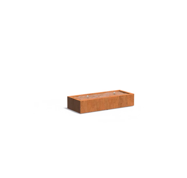 Waterfontein in cortenstaal met verlichting 200x80x40cm